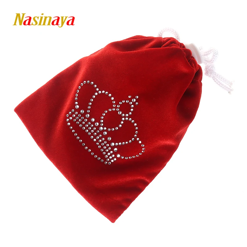 Professional Protective Velvet Fabric 24 Color Artistic Gymnastics Half Shoe Bag RG Accessories Fitness Girl Crown Rhinestone