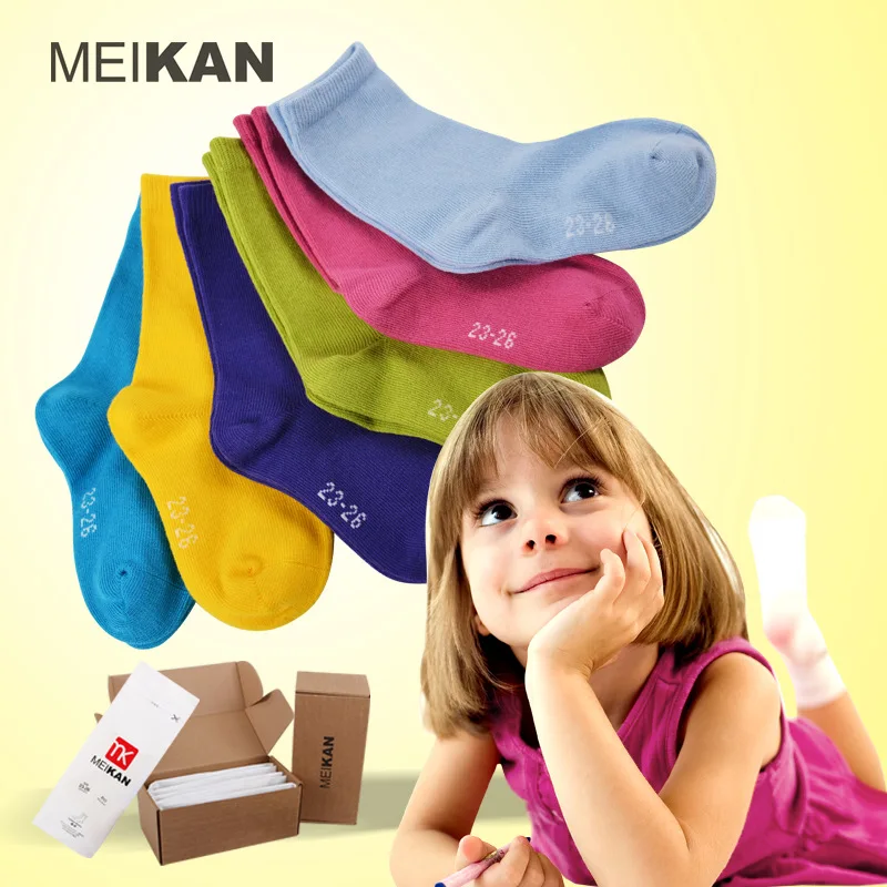 MEIKAN Colorful Combed Cotton Socks, Mid-Calf Casual Socks for Men and Women, High-Quality Socks, MK1226, Brand,12Pairs,Random
