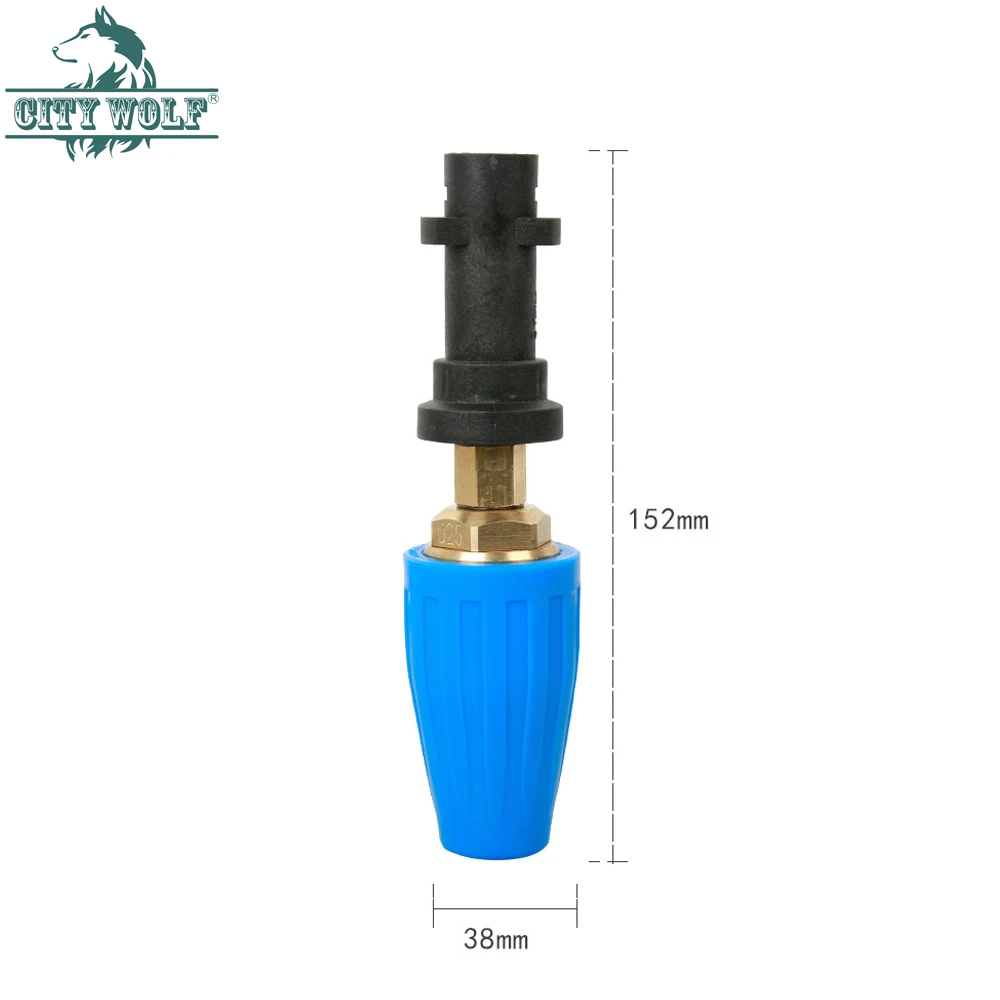 High Pressure Washer Brass Turbo Nozzle 3600PSI For Karcher K2-K7 Car Washer Rotating Jet Nozzle for Pressure Washer 1/4