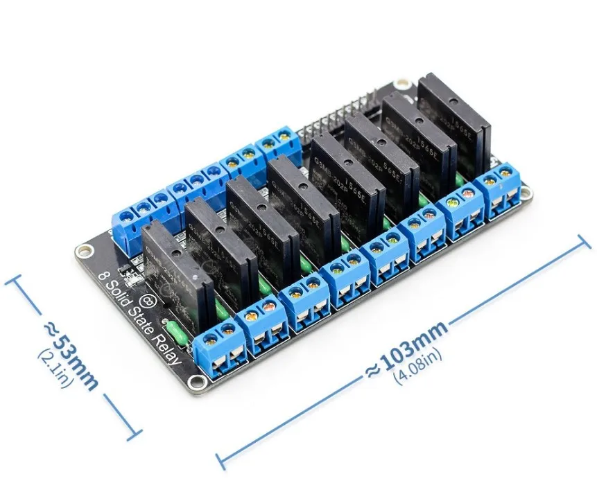 8 Channel 5V DC Relay Module Solid State Low Level G3MB-202P Relay SSR AVR DSP for arduino Diy Kit