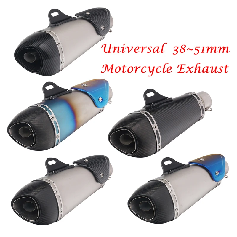 

Unversal 36-51MM Motorcycle Muffler Exhaust DB Killer Silencer Modified Escape Moto Carbon Fiber For Honda YAMAHA