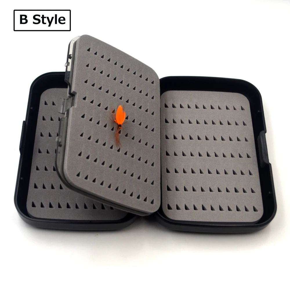MNFT 1Pcs  Waterproof Fly Fishing Box Slit Foam Fishing Pocket Size Box Flies Nymphs Ice Fishing Lures Fly Tackle Storage Case