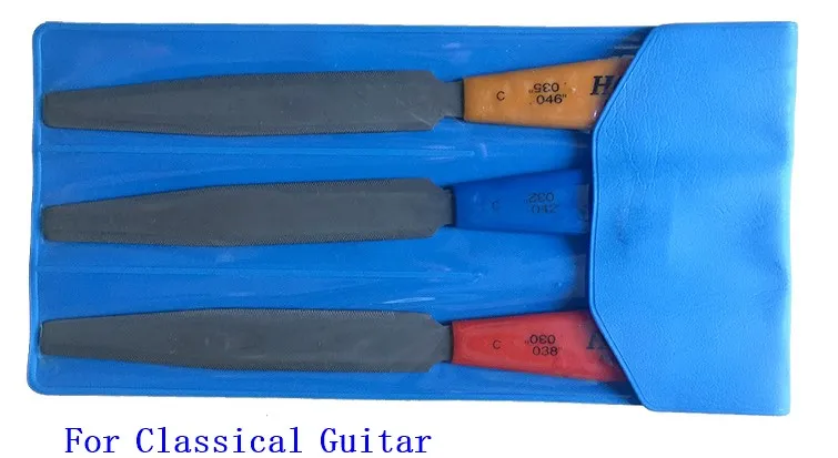 Hosco Professional Luthier Tools - Nut File Set for Acoustic/Bass/Electric/Classical Guitar