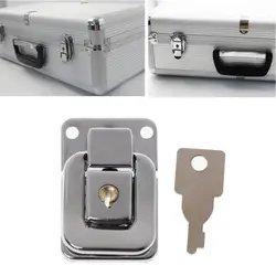 E7CD Jewelry Box Lock for Latch Wooden Box Buckle Lock Toggle Hasp for Latch Catch Clasp Zinc Alloy Hinge With for Key Easy T