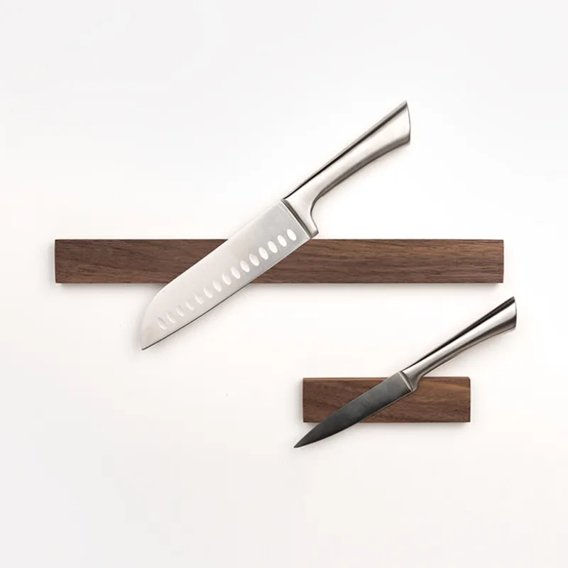 Powerful 6 Inch Magnetic Knife Strip, Solid Wall Mount Wooden Knife Bar. Professional Magnetic Knife & Tool holder, Unique gift