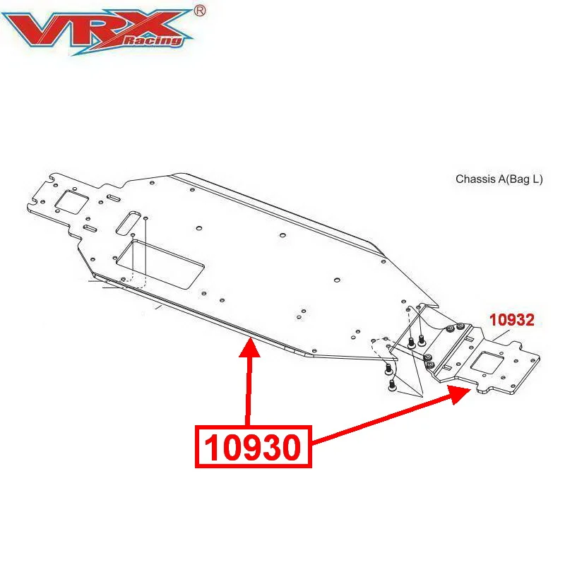 10930 Chassis Plate(Aluminum) 1 set  VRX Racing 1/10 Scale Rc Car Parts Chassis Aluminum Upgrade Accessories