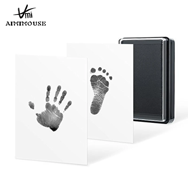 Non-Toxic Handprint e Footprint Impressão Kit, Baby Souvenirs Casting, Recém-nascido Footprint Ink Pad, Infantil Clay Toy Presentes