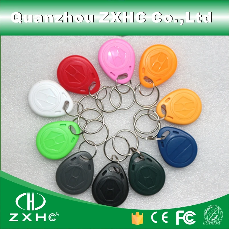 (100pcs) T5577 Rewritable Programmable RFID 125 KHz Keychain Keyfobs Key Finder For Copy EM4100 Cards