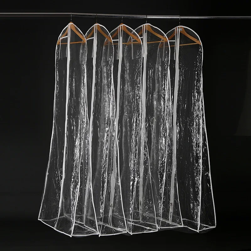 Transparent Wedding Dress Dust Cover Omniseal Extra Large Waterproof PVC Solid Wedding Garment Storage Bag Size S/M/L ZA1823