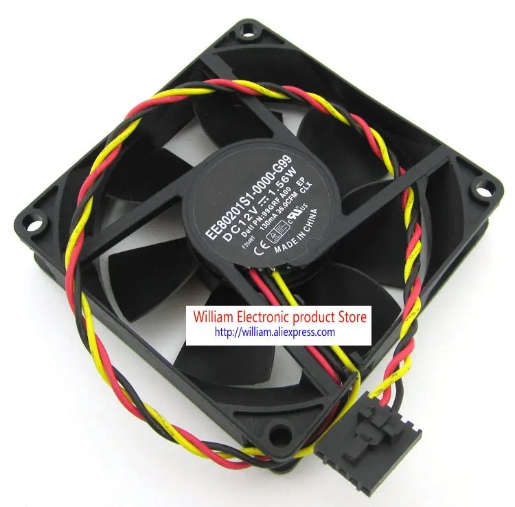 

New Original EE80201S1-0000-G99 8020 8cm 12V 1.56W for Dell Computer fan FONSONING