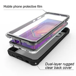 Armor 360° Full Protection For Samsung Galaxy S10 Plus Case Cover Transparent PC+TPU+Silicon Phone Case Shockproof Coque Fundas