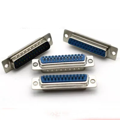 10 قطعة/الوحدة 25 دبوس D-SUB DB25 دبوس ذكر اللحيم نوع لحام موصل DB25 الإناث