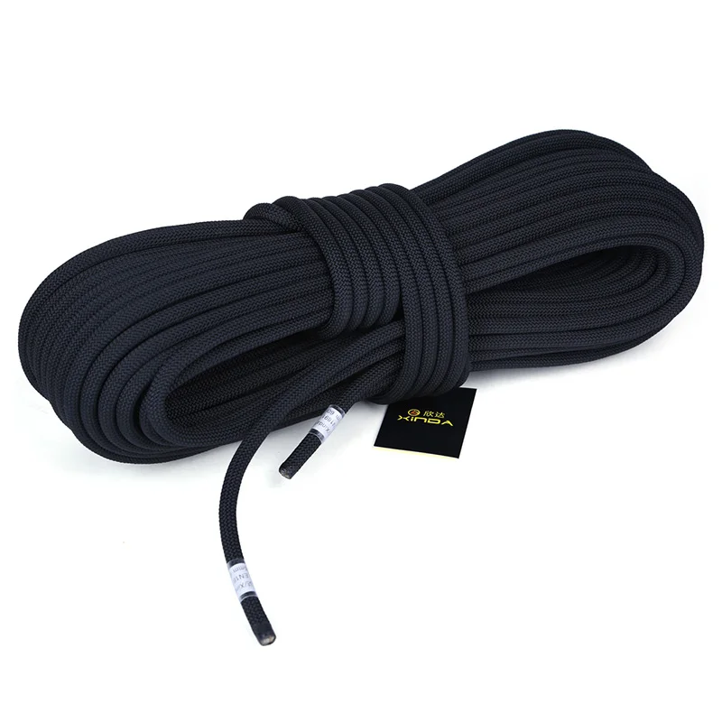 XINDA 14mm Rock Climbing Rope Static Rope 38kN High Strength Safety Rope For Working at Height Climb Camping Equipment