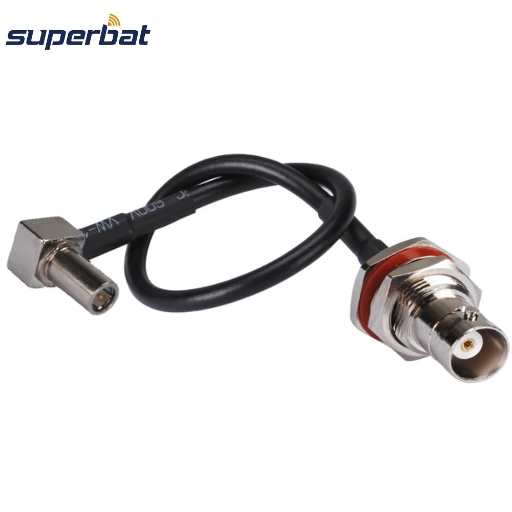 Cable de puente de ángulo recto Superbat BNC hembra a MS-147 macho RG174 15cm para módem 3G