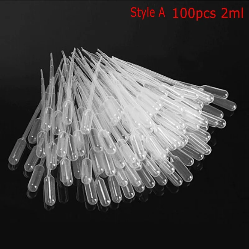 100PCS Practical 0.2ml Transparent Pipettes Disposable safe Plastic Eye Dropper Transfer Graduated Pipettes Educational Supplies