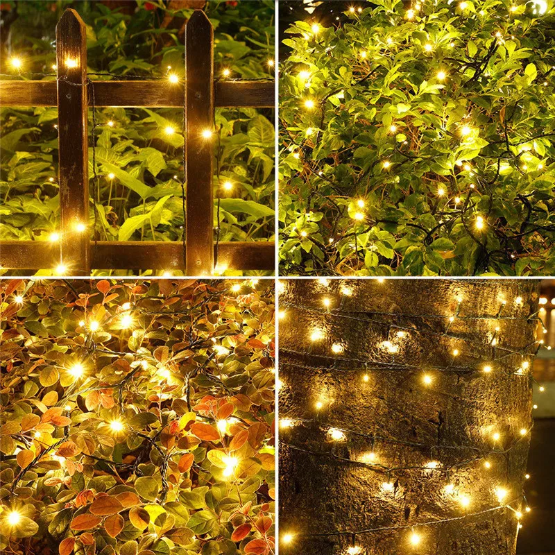 Solar LED String Light Christmas Light Garland 50/100 LED Fairy Lights With Battery Outdoor Garden Party Tree Wedding Decor