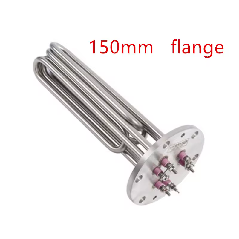 Elemento riscaldante con flangia in acciaio inossidabile da 150mm 12KW/18KW/24KW per caldaia elettrica, tubo termico elettrico a testa circolare da 6.0 "per azienda di abbigliamento