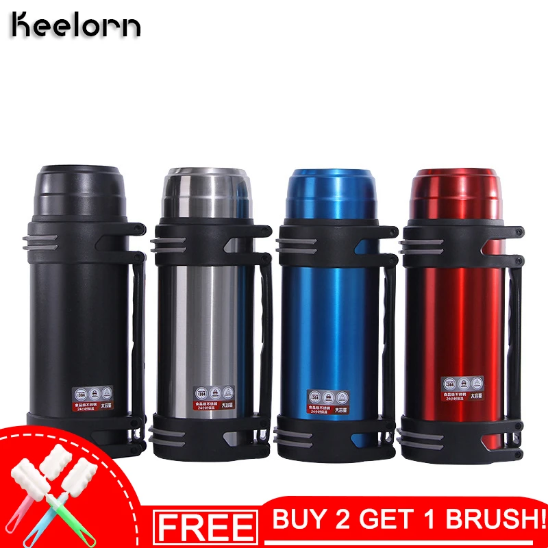 

Keelorn 2L Vacuum Flasks Thermoses Cup 304 Stainless Steel Outdoor Travel Large Capacity Sport Thermal Insulation Vacuum Cups