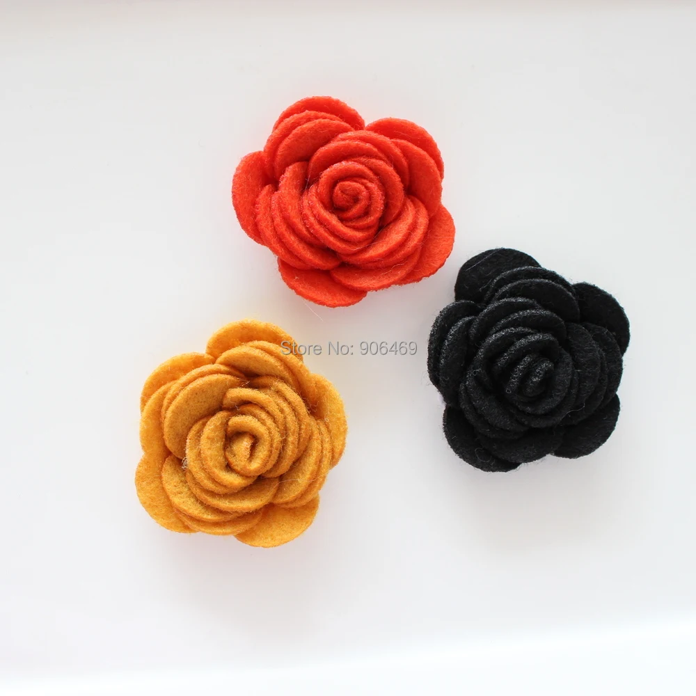 New felt flower Fabric flower for  girl,kids women 40pcs/lot Unfinished flower flat back