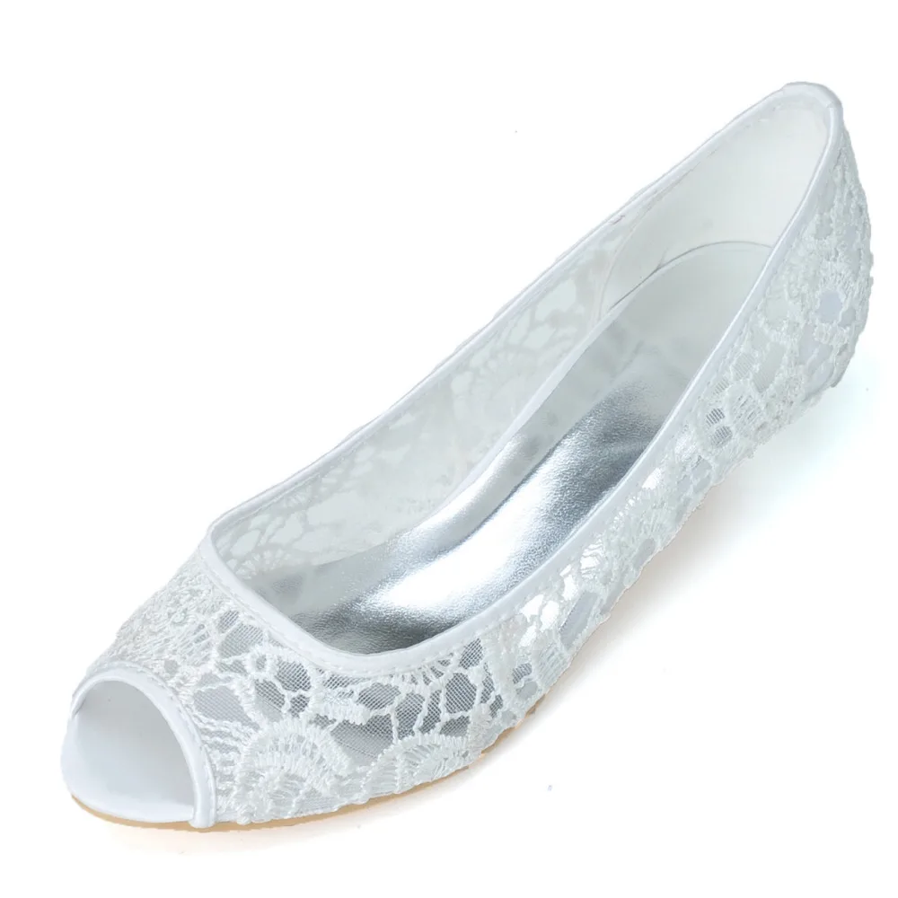 

Low Heel See Through Lace Women's Shoes Banquet Bridal Wedding Party Open Toe Heels Pink White Lace Shoes Kitten Dress Heel