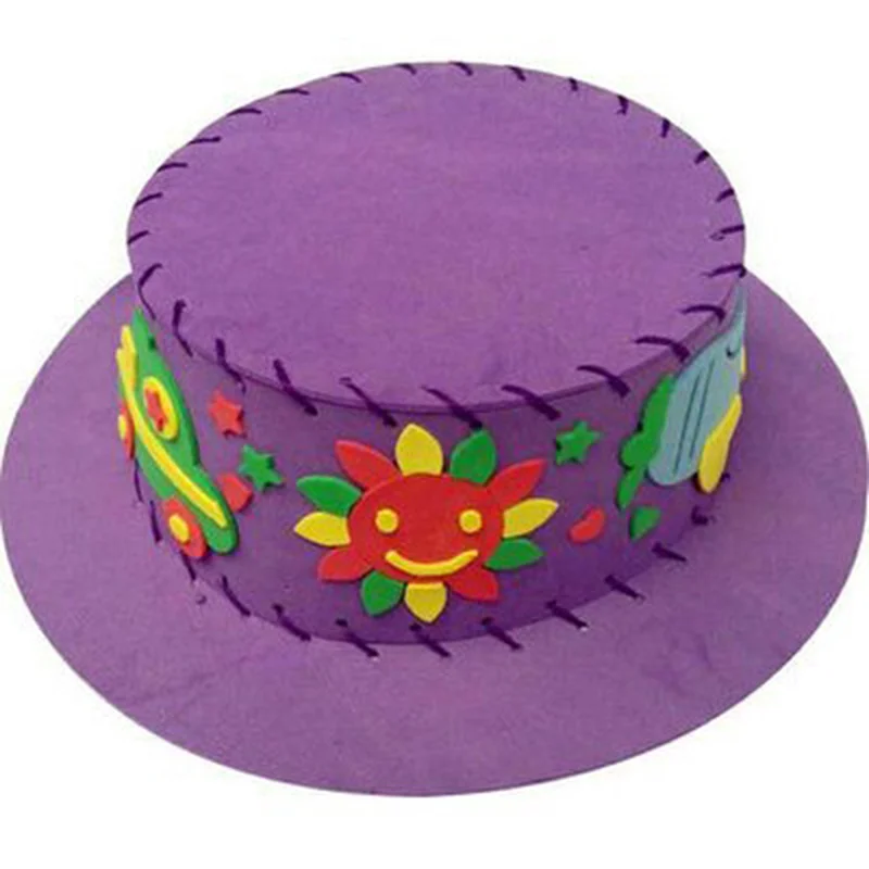 31cm EVA Hat Handicraft DIY Toys for Children DIY Handmade Sewing Cartoon Kids Kindergarten Kindergarden Material Art Crafts Toy