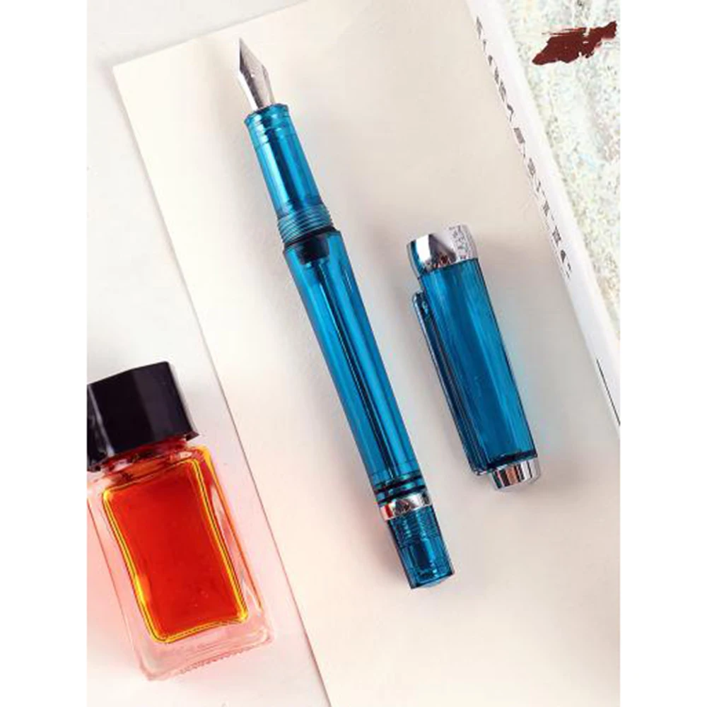 새로운 음압 펜 비즈니스 사무실 투명 컬러 수지 학생 펜 비싼 팁 초에