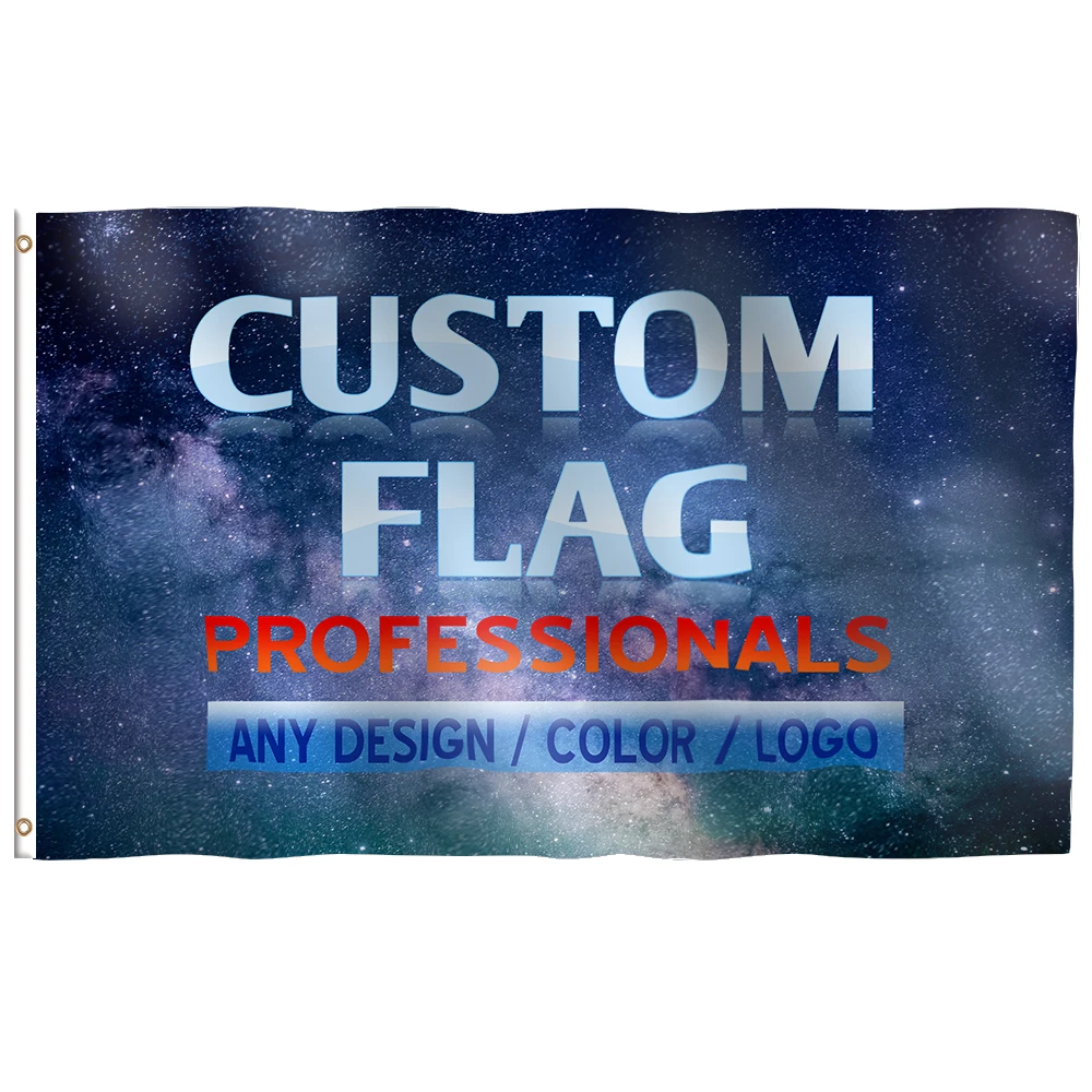 BENFACTORY Store Custom Flag, Single or Double Sided Printing, One Layer 100D Polyester with Brass Grommets