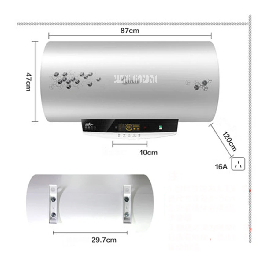 80L 3000ワット貯水水ヒーター電気温水器のシャワーサーモスタット加熱最大の75度摂氏F80-30W7 (hd)