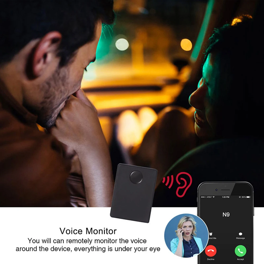 Dispositivo de escucha GSM con alarma acústica, Mini Monitor GSM, sistema de vigilancia de voz, banda cuádruple, 2 micrófonos, respuesta automática bidireccional