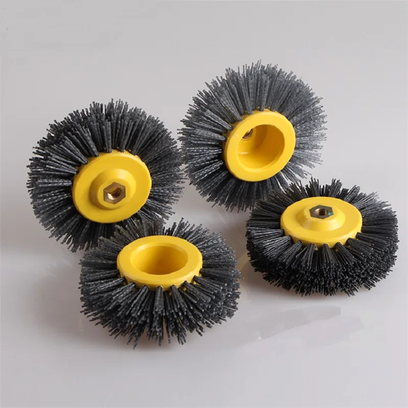 Baru 1 Pcs Nilon Abrasif Kawat Polish Permukaan Grinding Wheel untuk Perabotan Kayu Batu Barang Antik Grinding