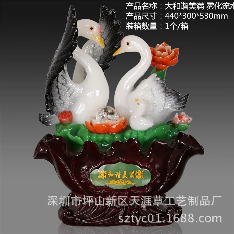 

Manufacturers resin ornaments Lucky feng shui home decorations furnishings atomized water fountain Madaochenggong