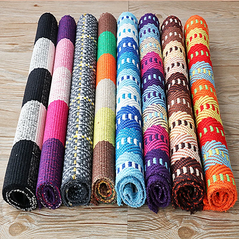 Reversible Hand Woven Cotton Throw Rugs, Machine Washable, Durable, Bedroom,Living Room, Kitchen, Laundry Room,Hallway,Bath