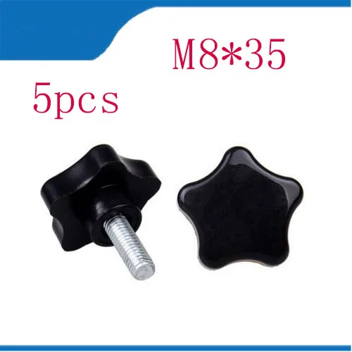 

Free shipping 5PCS Hand Tighten Screws Star Bakelite Handle Screw Torx Screws Thumb Screws M8 *35mm