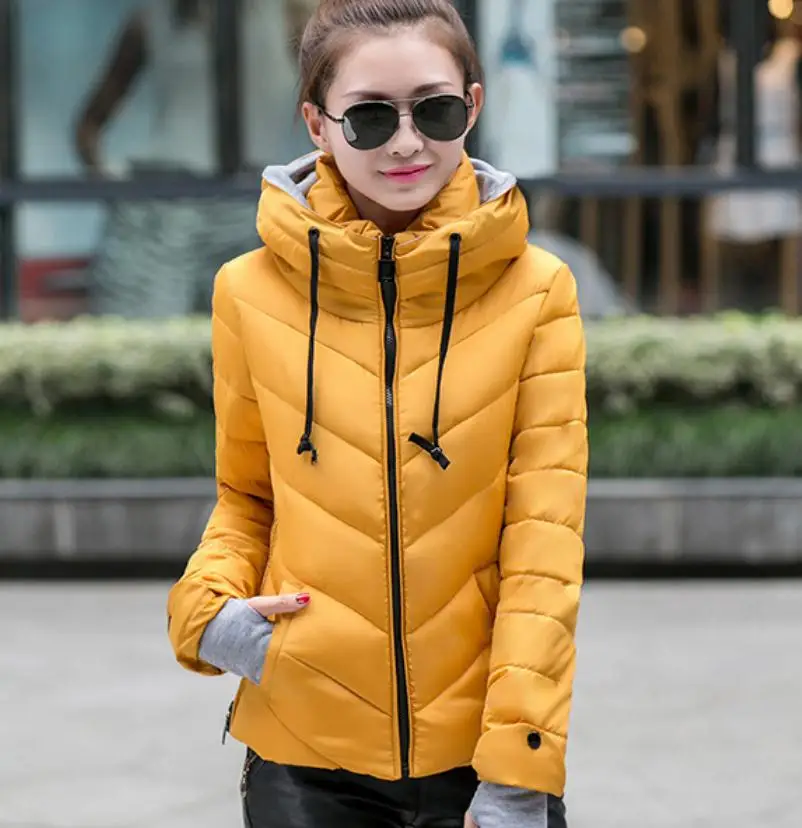 

Winter jacket women gloves wadded jacket female fashion down cotton jacket coat winter clothes slim women parkas