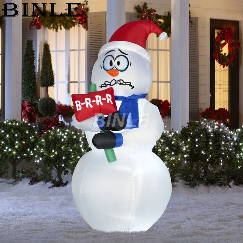 

Holiday Ornament 20ft Giant Airblown LED Animated Inflatable Shivering Snowman Christmas Decoration For Home Yard