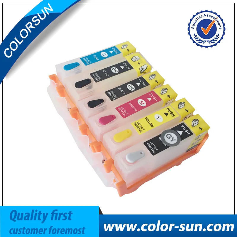 6pcs PGI425 Refillable ink Cartridges for Canon MG6240 MG8240 MG6140 MG8140 PGI-425 CLI-426 GY