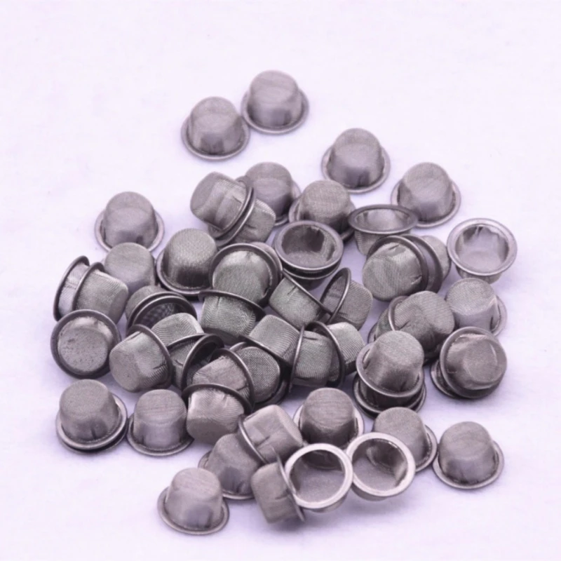 10Pcs Smoking Pipe Metal Ball Stainless Steel Filter Screen Crystal Pipes Filter Mesh Smoking Weed Tobacco Accessories