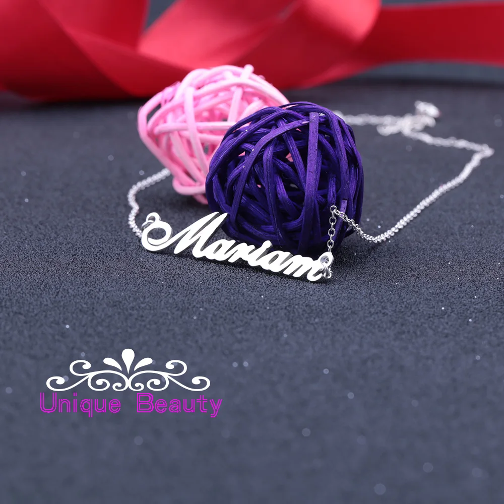 

Wholesale Fashion Women Necklace Custom Personalized Name Necklace Silver Jwelry For Mother's Day Gift