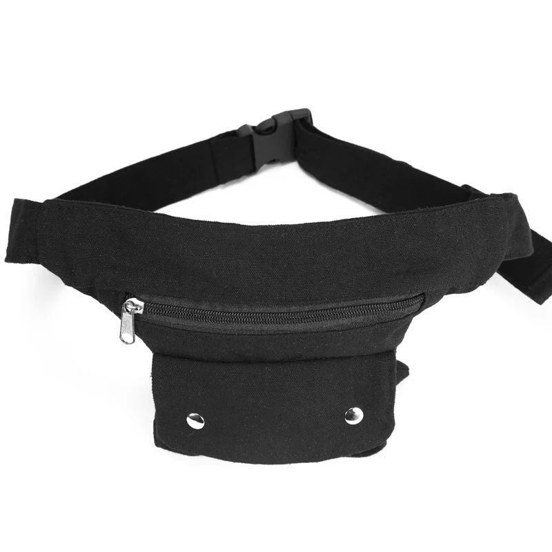 Annmouler Brand Women Fanny Pack Large Capacity Waist Bags Canvas Belt Bag Side Fanny Bag Multipockets Phone Pouch for Girls