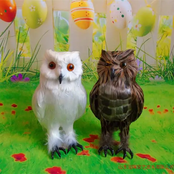 

simulation cute owl 13x14x28cm model polyethylene&furs owl model home decoration props ,model gift d548