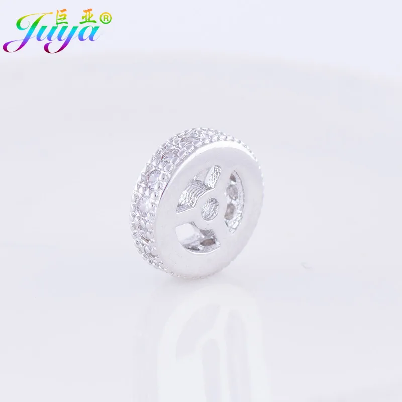 Beadwork Jewelry Beads 8mm European Spacer Metal Charm Beads Material For Women Natural Stone Pearl Bracelet Necklace DIY Making image 2
