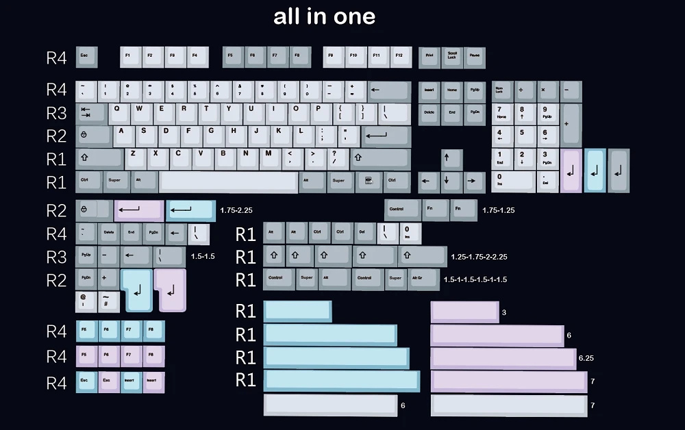 Imagem -05 - Conjunto de Tampão de Teclado Plástico Pbt Colorido Silenciado Sub de Tintura Pbt Grosso Gh60 Xd60 Xd84 Tada68 Rs96 Zz96 87 104 660 169 Cereja