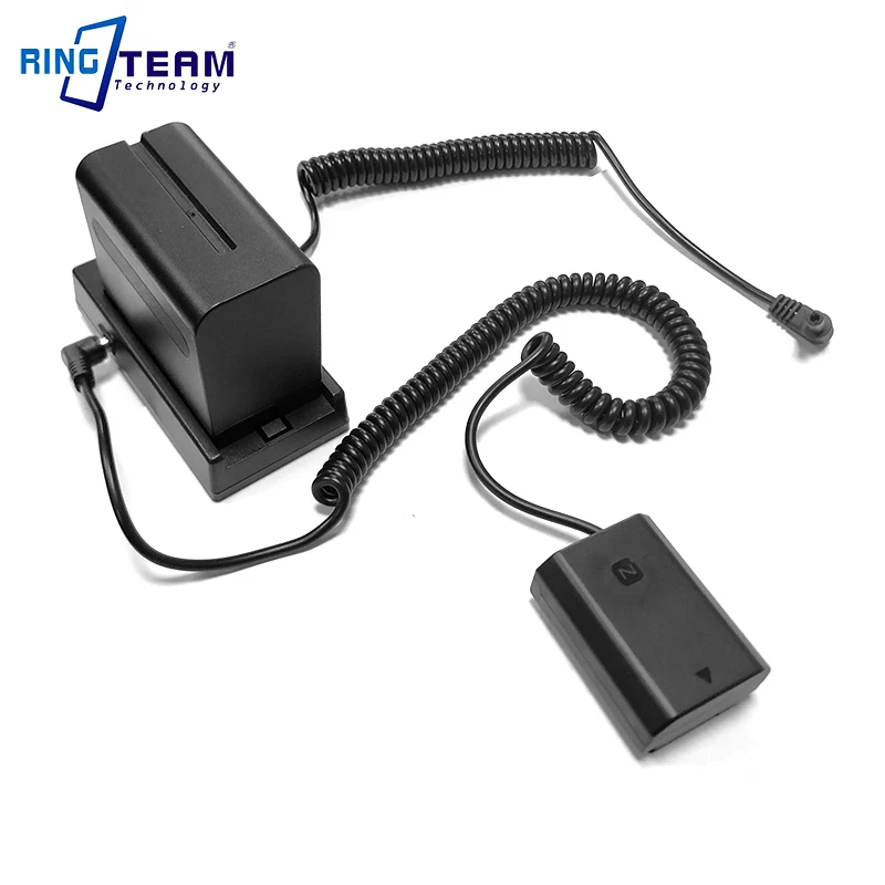 7.2V / 12V NPF Battery Plate with Coiled DC Cable + FZ100 Coupler for Sony Alpha A9 A7RM3 A7RIII A7M3 ILCE-9 Digital Camera