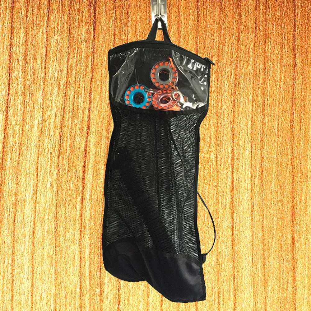 Scuba Diving Durable Mesh Mask Snorkel Fin Zipper Bag Finger Spool Storage for Swim Snorkeling Equipment Shoulder Hanging Bag