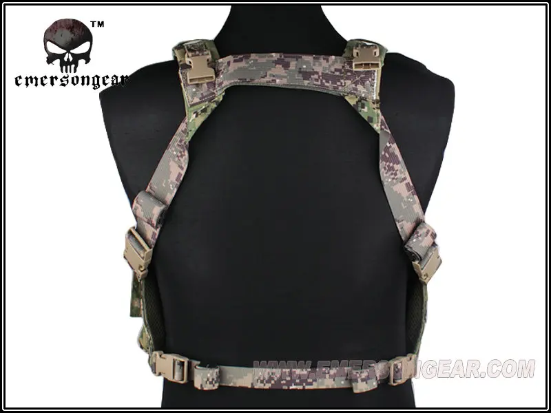 EMERSONGEAR LBT1961K Style 7.62 Tactical Chest Rig, Airsoft Combat Molle Vest, EM2978, AOR2, EM2978B