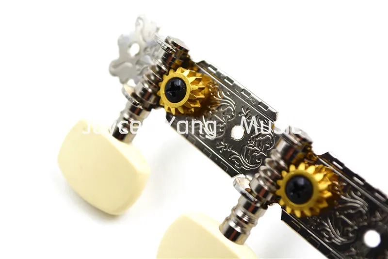 Alice AOD-017AP Steel String Guitar Tuning Pegs 2 Holes Shaft Acoustic Guitar Tuners Machine Head Ivory Semicircle Pegs 3L+3R