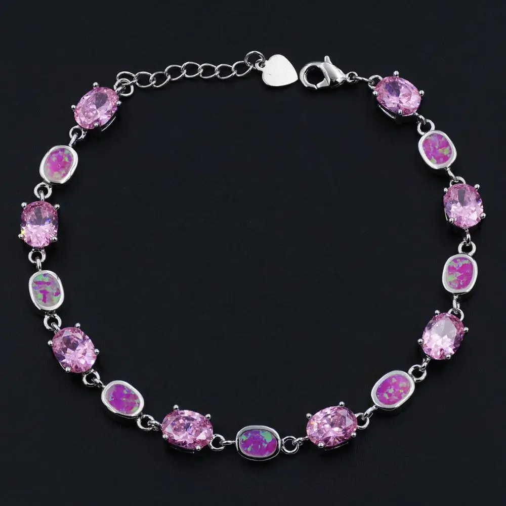 

JLB-259 New Design Pink Fire Opal Cubic Zircon Bracelet High Quality Fine Jewelry for Women Gift Anniversary Whlosale Prices