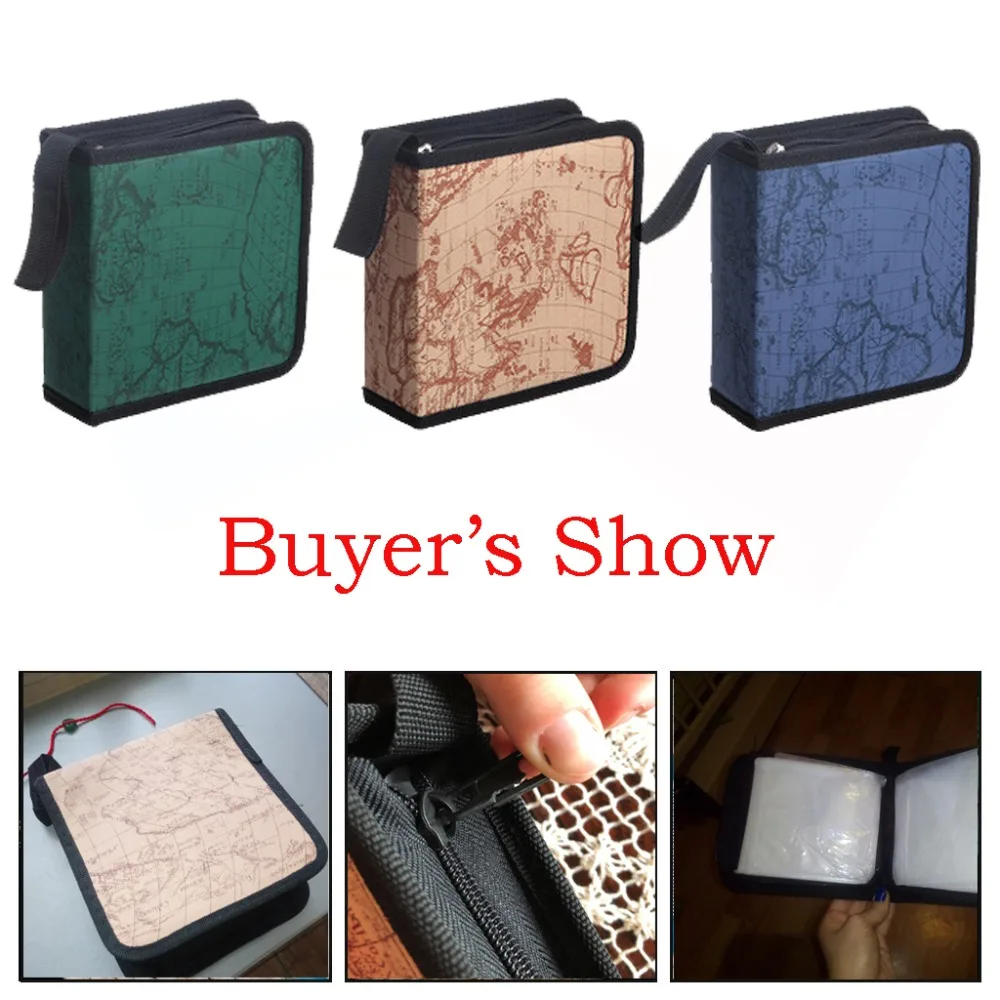 40pcs Disc CD DVD Capacity Case Storage Holder Carry Case Organizer Sleeve Wallet Cover Bag Box CD DVD Storage Cover Accessory