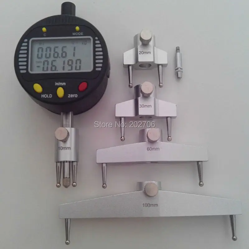 High quality digital radius gauge digital radius indicator with 5 changeable measuring jaw