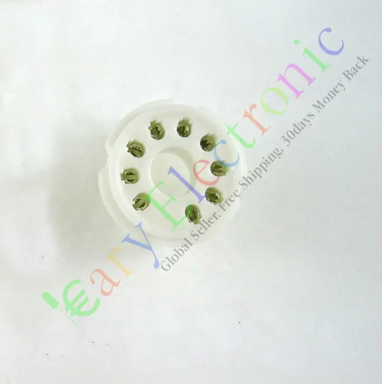 Prises de tube à vide en céramique PCB 9 broches, base de valve EL519 EL504, pièces d'ampli audio, vente en gros et au détail, 4 pièces, livraison gratuite